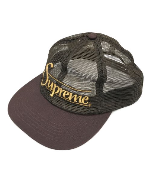 SUPREME（シュプリーム）Supreme (シュプリーム) Mesh 6-Panel Cap ブラウンの古着・服飾アイテム