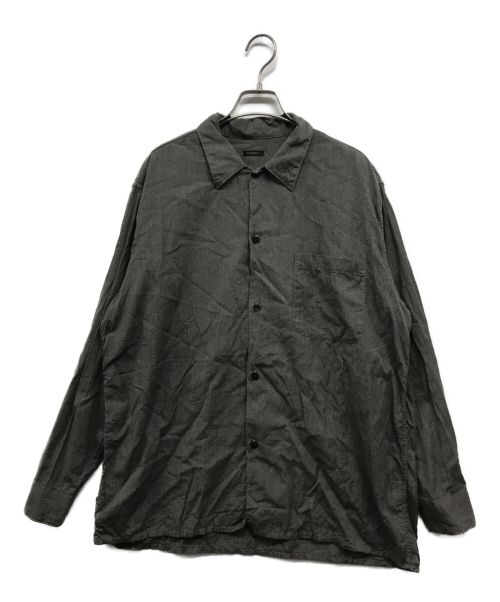 COMOLI（コモリ）COMOLI (コモリ) ヨリ杢 オープンカラーシャツ グレー サイズ:Ⅼの古着・服飾アイテム
