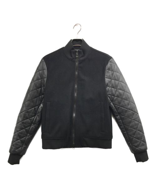 MICHAEL KORS（マイケルコース）MICHAEL KORS (マイケルコース) Leather and Wool Blend Bomber Jacket ブラック サイズ:Ｓの古着・服飾アイテム