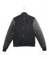 MICHAEL KORS（マイケルコース）の古着「Leather and Wool Blend Bomber Jacket」｜ブラック