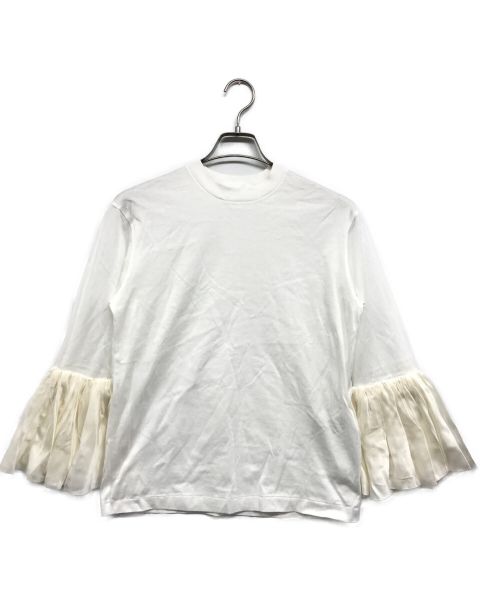TOGA PULLA（トーガ プルラ）TOGA PULLA (トーガ プルラ) フリルスリーブカットソー ホワイト サイズ:36の古着・服飾アイテム