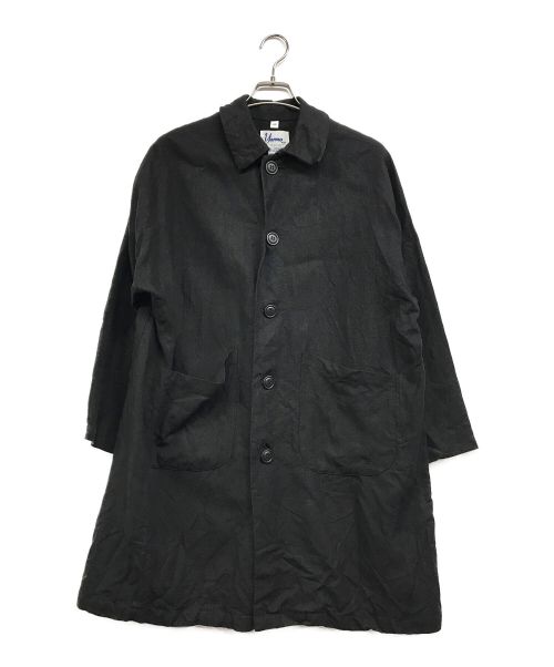 SOPHNET.（ソフネット）SOPHNET. (ソフネット) Yarmo (ヤーモ) リネンダスターコート ブラック サイズ:40の古着・服飾アイテム