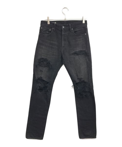 MINEDENIM（マインデニム）MINEDENIM (マインデニム) ダメージジーンズ ブラック サイズ:6の古着・服飾アイテム
