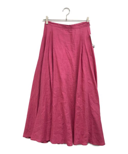 SLOBE IENA（スローブ イエナ）SLOBE IENA (スローブ イエナ) European Linen ロングフレアスカート/ヨーロピアン　リネン　ロングフレアスカート ピンク サイズ:38の古着・服飾アイテム
