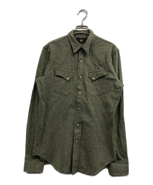 RRL（ダブルアールエル）RRL (ダブルアールエル) ウエスタンシャツ グリーン サイズ:Sの古着・服飾アイテム