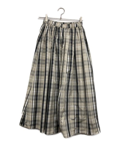 UNITED ARROWS（ユナイテッドアローズ）UNITED ARROWS (ユナイテッドアローズ) Pチェックタフタスカート グレー サイズ:36の古着・服飾アイテム