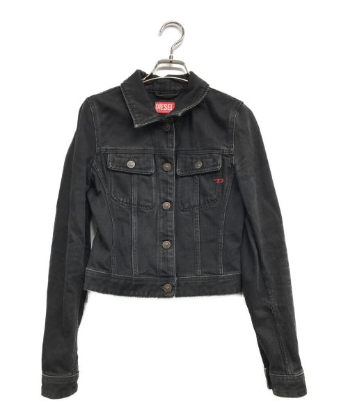 DIESEL（ディーゼル）DIESEL (ディーゼル) DE-SLIMMY クロップドデニムジャケット ブラック サイズ:XSの古着・服飾アイテム