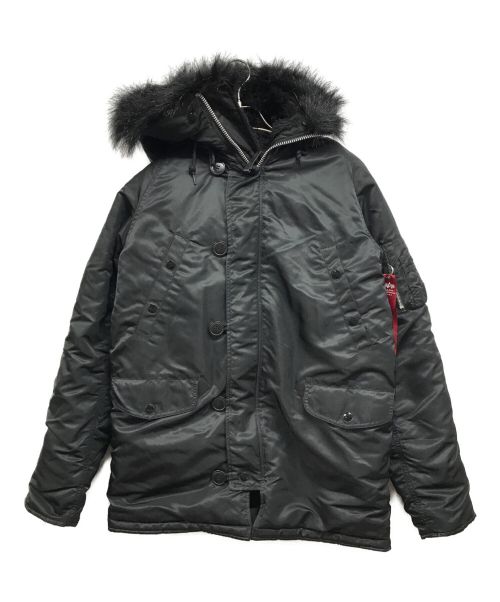 ALPHA（アルファ）ALPHA (アルファ) フライトジャケット ブラック サイズ:Lの古着・服飾アイテム