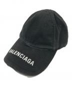 BALENCIAGAバレンシアガ）の古着「LOGO VISOR CAP」｜ブラック