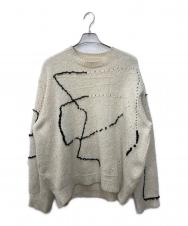 YOKE (ヨーク) CONTINUOUS LINE EMBROIDERY SWEATER アイボリー サイズ:2