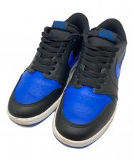 NIKE (ナイキ) エアジョーダン1ロー ブラック×ブルー サイズ:27.5