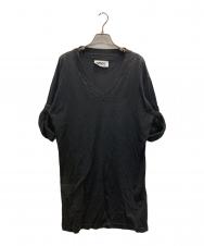MM6 Maison Margiela (エムエムシックスメゾンマルジェラ) Vネックカットソー ブラック サイズ:S