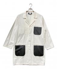 BLACK COMME des GARCONS (ブラックコムデギャルソン) 22SS リビルド樹脂ポケットコットンツイルエンジニアコート ホワイト サイズ:SIZE L