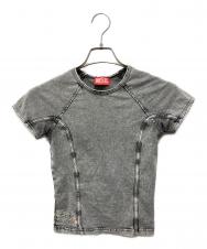 DIESEL (ディーゼル) フェード加工ミニカットソー グレー サイズ:XS