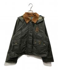 Barbour (バブアー) Erma ワックスコットン フード ジャケット グリーン サイズ:10