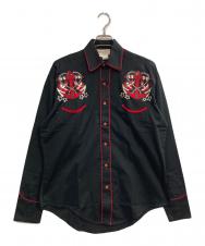 Rockmount Ranch Wear (ロックマウントランチウェア) 刺繍ウエスタンシャツ ブラック サイズ:S