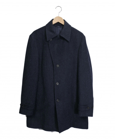 中古 古着通販 Comme Ca Men コムサメン ヘリンボーンツイードコート ネイビー サイズ Size L ブランド 古着通販 トレファク公式 Trefac Fashion