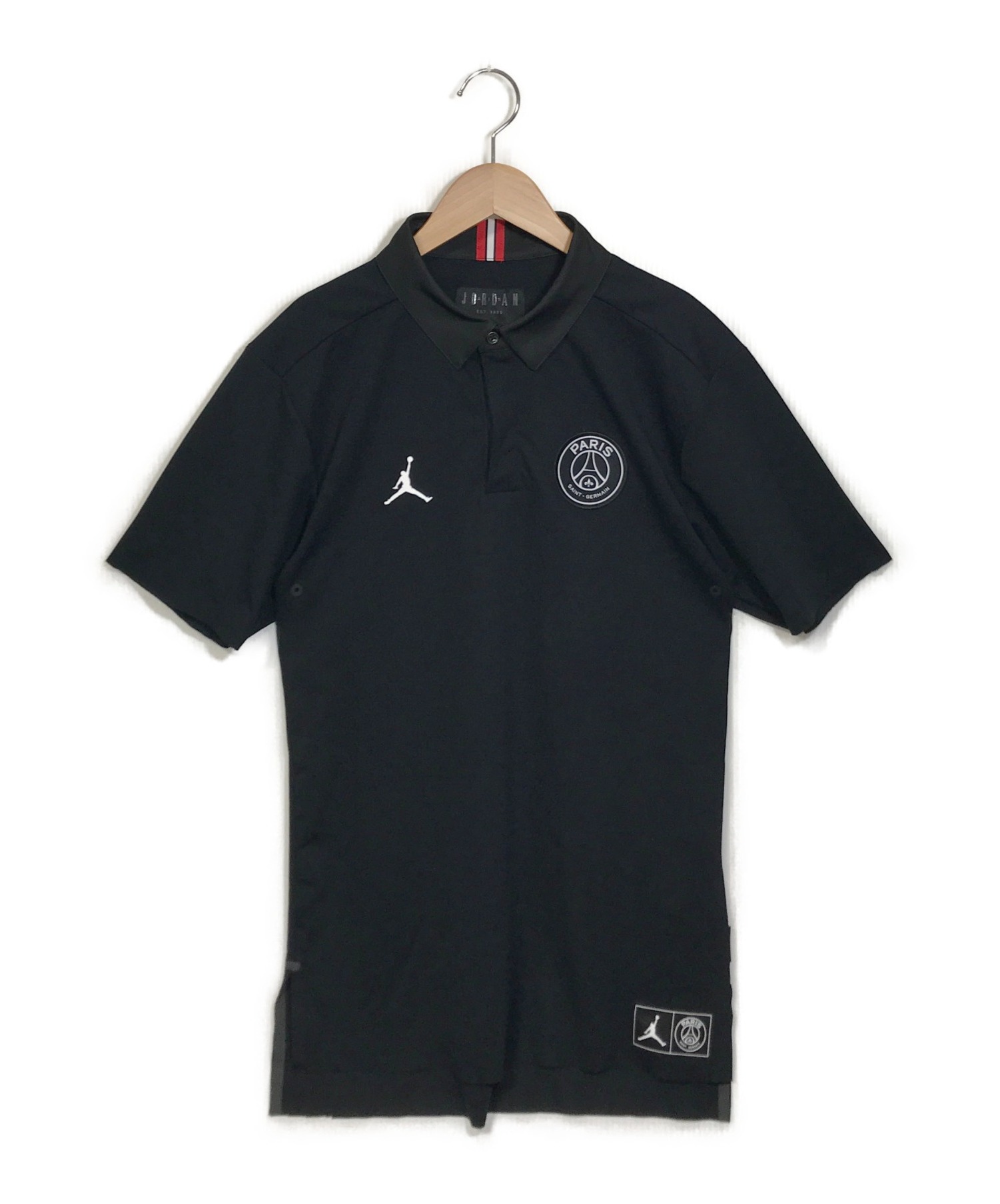 中古 古着通販 Jordan X Paris Saint Germain ジョーダン パリ サンジェルマン コラボポロシャツ ブラック サイズ Xs プリントポロシャツ ブランド 古着通販 トレファク公式 Trefac Fashion