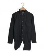 COMME des GARCONS HommePlus（）の古着「アシンメトリーシャツ」｜ブラック