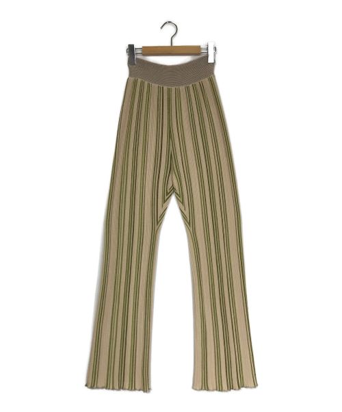 TODAYFUL（トゥデイフル）TODAYFUL (トゥデイフル) Stripe Knit Leggings ベージュ サイズ:38の古着・服飾アイテム