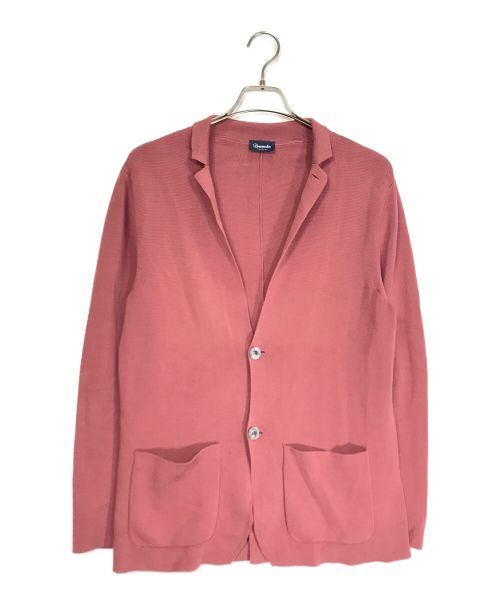 Drumohr（ドルモア）Drumohr (ドルモア) コットンミラノリブニット2Bジャケット ピンク サイズ:46の古着・服飾アイテム