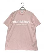 BURBERRY LONDON ENGLANDバーバリー ロンドン イングランド）の古着「ロゴプリントクルーネックTシャツ」｜ピンク
