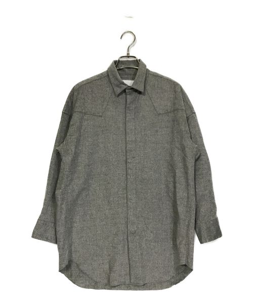 UNION LAUNCH（ユニオンランチ）UNION LAUNCH (ユニオンランチ) ウールスナップボタンシャツ グレー サイズ:Fの古着・服飾アイテム