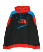 THE NORTH FACE（）の古着「Extreme Colorblock Popover Hoodie」｜ブラック×レッド