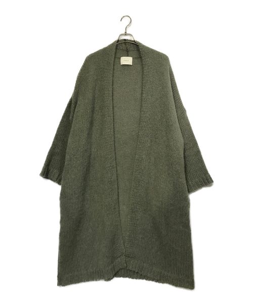 ARGUE（アーギュ）ARGUE (アーギュ) KID MOHAIR WIDE COVER KNIT GOWN( カーキ サイズ:FREEの古着・服飾アイテム