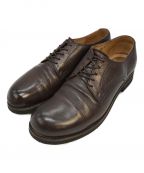 MR.OLIVEミスターオリーブ）の古着「WATER PROOF SHIRINK LEATHER / PLAIN TOE OXFORD SHOES」｜ブラウン