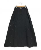 UNITED TOKYOユナイテッドトーキョー）の古着「シャルルスタッズボリュームスカート」｜ブラック