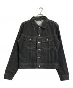 Calvin Klein Jeansカルバンクラインジーンズ）の古着「ブラックデニムジャケット　USA製」｜ブラック