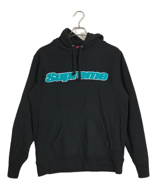 SUPREME（シュプリーム）Supreme (シュプリーム) Chenille Hooded Sweatshirt ブラック サイズ:Mの古着・服飾アイテム
