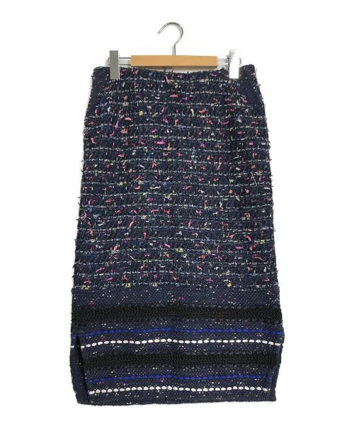 Coohem（コーヘン）Coohem (コーヘン) ツイードタイトスカート ネイビー サイズ:40の古着・服飾アイテム