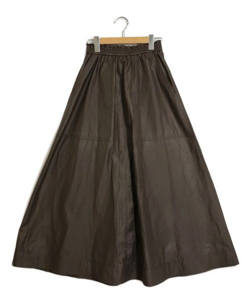 IENA（イエナ）IENA (イエナ) タンブラーカラートラペーズスカート ブラウン サイズ:34の古着・服飾アイテム