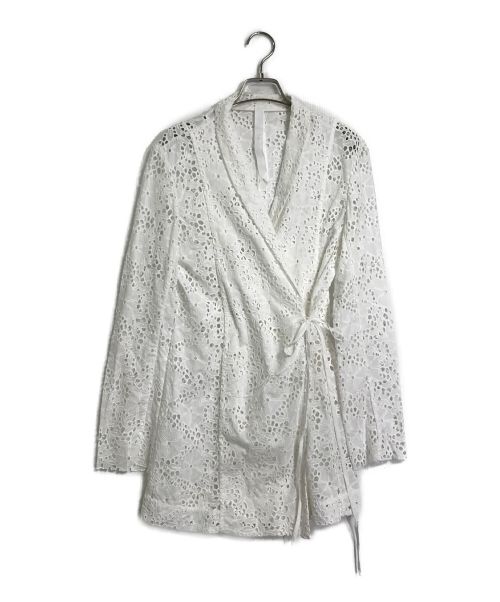 merlette（マーレット）merlette (マーレット) コットンレースカシュクールジャケット ホワイト サイズ:S 未使用品の古着・服飾アイテム