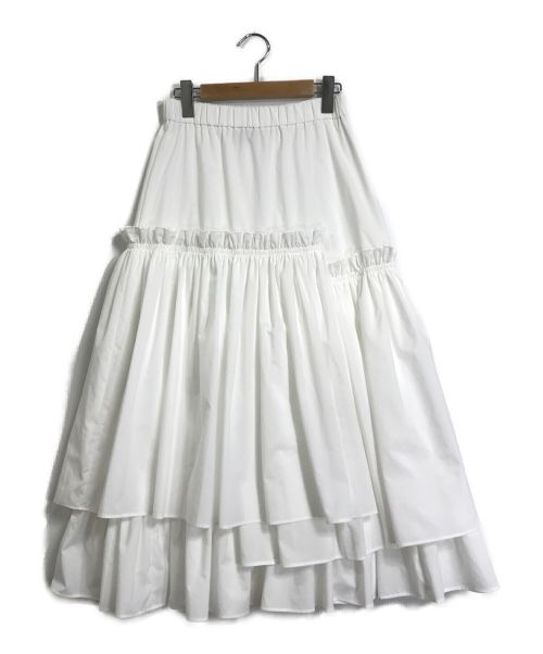 UNITED ARROWS（ユナイテッドアローズ）UNITED ARROWS (ユナイテッドアローズ) Pティアードスカート ホワイト サイズ:38の古着・服飾アイテム