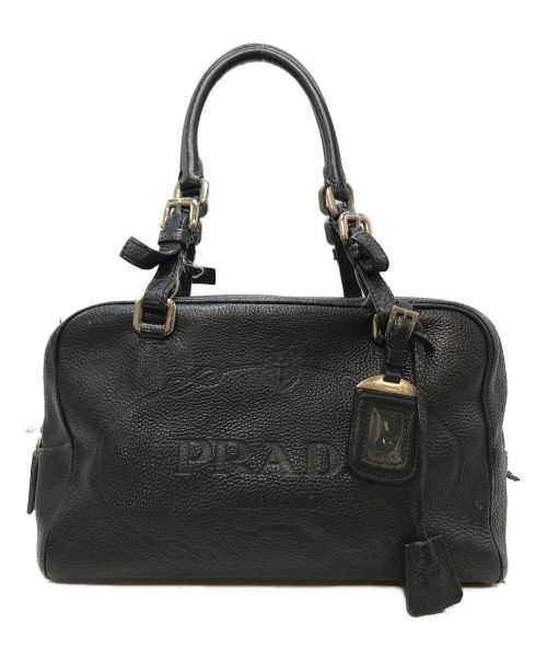 PRADA（プラダ）PRADA (プラダ) レザーミニボストンバッグ ブラック サイズ:下記参照の古着・服飾アイテム