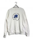 ADERERROR×maison kitsuneアーダーエラー×メゾンキツネ）の古着「Triple fox head sweatshirt / トリプルフォックスヘッドスウェットシャツ」｜ホワイト