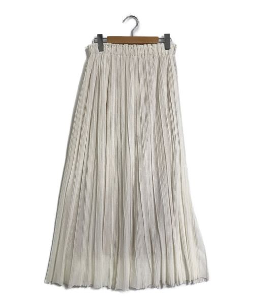IENA（イエナ）IENA (イエナ) シアーリブスカート ホワイト サイズ:36 未使用品の古着・服飾アイテム
