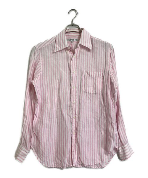 INDIVIDUALIZED SHIRTS（インディビジュアライズドシャツ）INDIVIDUALIZED SHIRTS (インディビジュアライズドシャツ) ストライプシャツ ピンク サイズ:15−33の古着・服飾アイテム