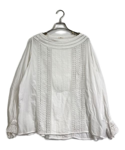 IENA（イエナ）IENA (イエナ) コットンボイル レースブラウス  ホワイト サイズ:FREEの古着・服飾アイテム