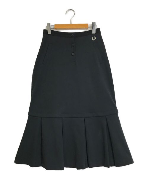 FRED PERRY（フレッドペリー）FRED PERRY (フレッドペリー) Pleated Trim Skirt ブラック サイズ:34の古着・服飾アイテム