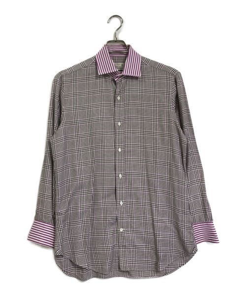 ETRO（エトロ）ETRO (エトロ) チェックシャツ　142-1K101-3099 パープル サイズ:Mの古着・服飾アイテム
