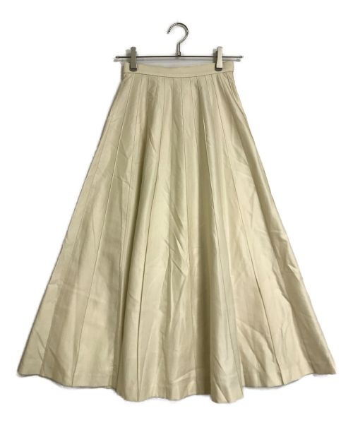 ebure（エブール）ebure (エブール) フレアロングスカート　プリーツロングスカート アイボリー サイズ:36の古着・服飾アイテム