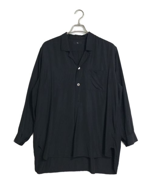 Y's（ワイズ）Y's (ワイズ) レーヨンプルオーバーシャツ ブラック サイズ:実寸参照の古着・服飾アイテム