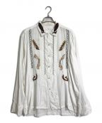 TOGA VIRILISトーガ ビリリース）の古着「Rayon Embroidery Shirts」｜ホワイト