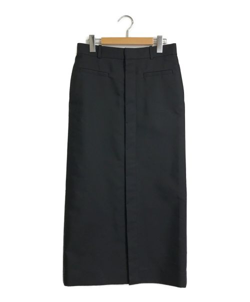 ASTERLET（アステレット）ASTERLET (アステレット) CO/PE fly front tight skirt ブラックの古着・服飾アイテム