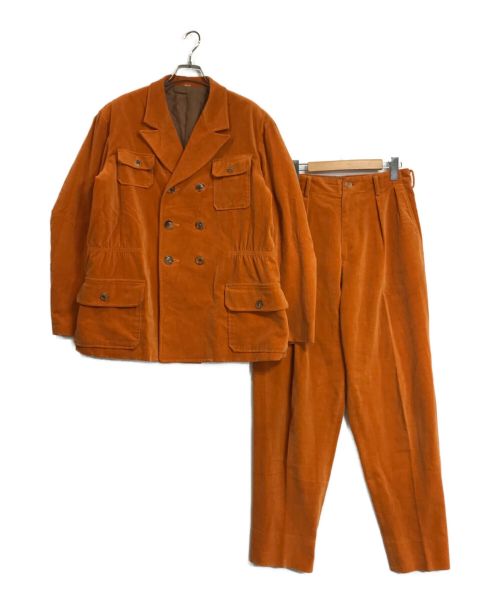 Y's（ワイズ）Y's (ワイズ) ベロアセットアップ オレンジ サイズ:実寸参照の古着・服飾アイテム