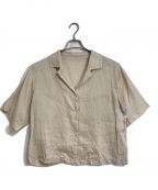 JOURNAL STANDARDジャーナルスタンダード）の古着「Northernリネンオープンカラーシャツ　半袖シャツ　S/S」｜ベージュ